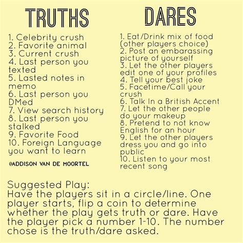 truth or dare stuff